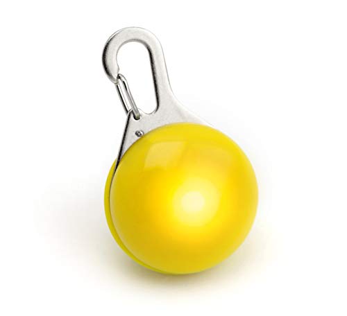 PRECORN Pendiente Luminoso LED en Amarillo para Perros, gatas, arnés para Perros Collar Luminoso