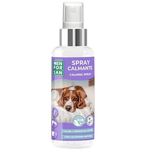 MENFORSAN Spray calmante para Perros 60ml, con valeriana Natural, Reduce el estrés