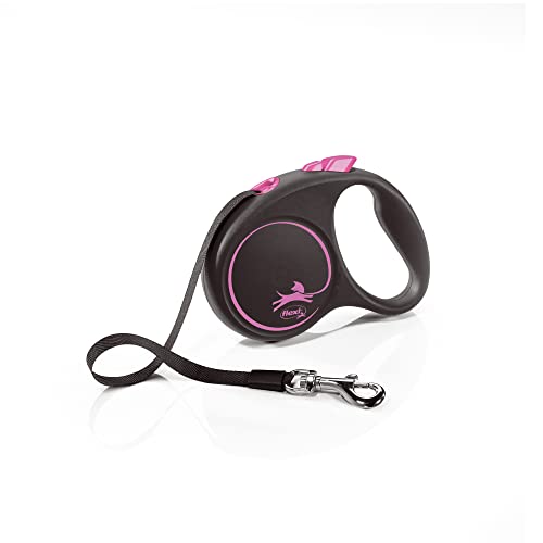 Correa Flexi Black Design S Cinta 5M Rosa