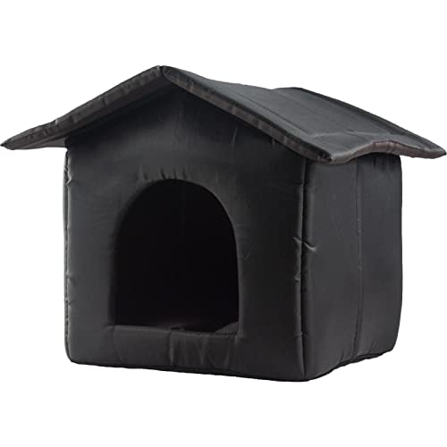 Caseta para perros impermeable al aire libre para mascotas, plegable, para gatos, plegable, para invierno, cálida, tela Oxford para perros