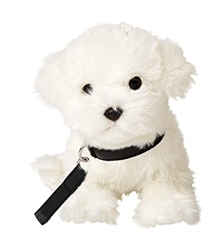 Uni-Toys - Malta con Correa - 26 cm (Longitud) - Perro de Peluche - Animal de Peluche.