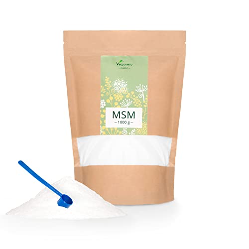 MSM Polvo Vegavero® | 99,9% PURO | 1 Kg | Sin Aditivos | Producto Premiado | Factor Malla 40-80 | Testado en Laboratorio | Antiinflamatorio Natural + Articulaciones | Metilsulfonilmetano