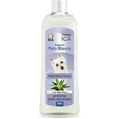 ICA CHPM21 Champú Especial Pelo Blanco con Aloe Vera para Perros