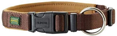 HUNTER Collar NEOPRENE VARIO PLUS, collar para perros, nylon, acolchado con neopreno, 40-45 (M), marrón/caramelo