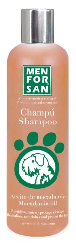 MENFORSAN Champu para Perros Aceite de Macadamia 300ml, Nutre y abrillanta, Poder desenredante