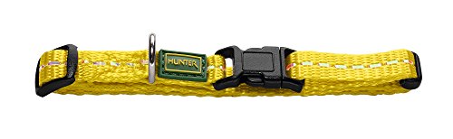 HUNTER Collar Tripoli Vario Basic, XXS Nylon Amarillo, Reflectante