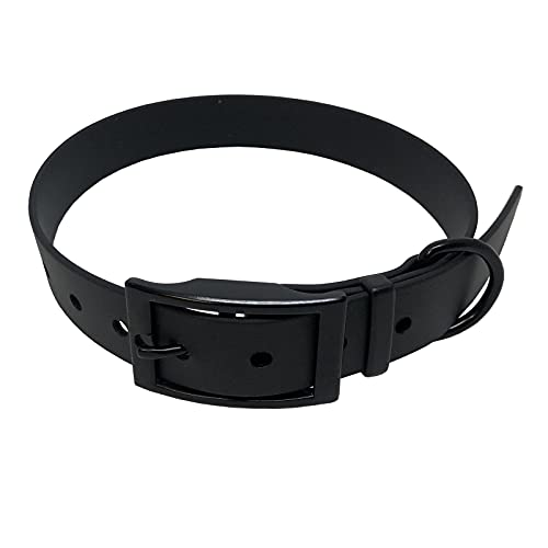 C&L - Collar para perros de 25 mm BioThane® [45-53 cm] - Negro - BL520 - Black Edition - Combat - Tactical