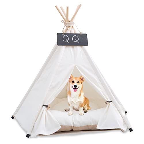 Tienda Tipi para Mascotas, Tipi para Mascotas con cojín para Perros medianos, Gatos, Tiendas para Mascotas, caseta para Perros