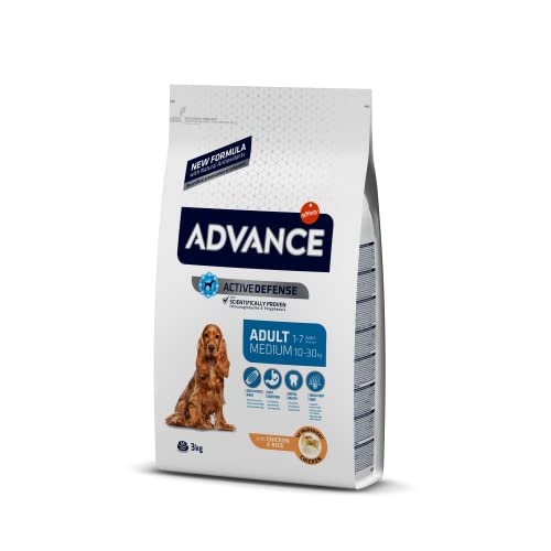 Advance Medium Adult Chicken, Pienso para Perros Adultos de Razas Medianas con Pollo, 3kg