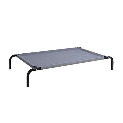 lionto Cama elevada para Perros Tejido en Textilene, (S) 75x47 cm Gris