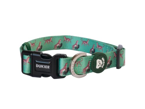 DUKIER - Collar para Perro, Regulable y Ajustable, Accesorio para Mascotas de Neopreno, Resistente, Diseño de Leopard, Talla XS