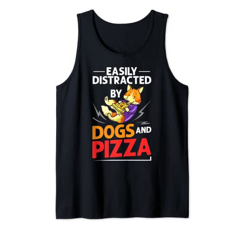 Pizza Perro Comer a domicilio Pizzeria Cachorros italianos Camiseta sin Mangas