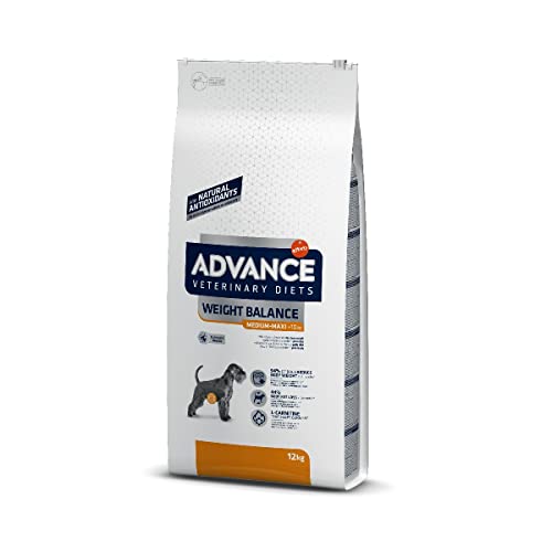 Advance Veterinary Diets Weight Balance Medium & Maxi, Pienso para Perros con Problemas de sobrepeso, 12kg