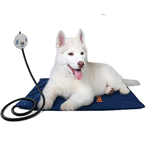 mmagicc Almohadilla Eléctrica para Mascotas Acogedora Funda Extraíble Alfombra Impermeable para Cama para Perros Temperatura Ajustable De 7 Niveles Cable Resistente A Masticar