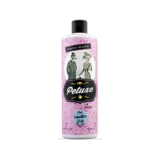 Petuxe Champú Vegano Zero% para Mascotas con Pieles sensibles. Champú Perros. Champú Gatos. Sin sulfatos, sin siliconas, sin Sal.Todas Las Razas. 500 ml