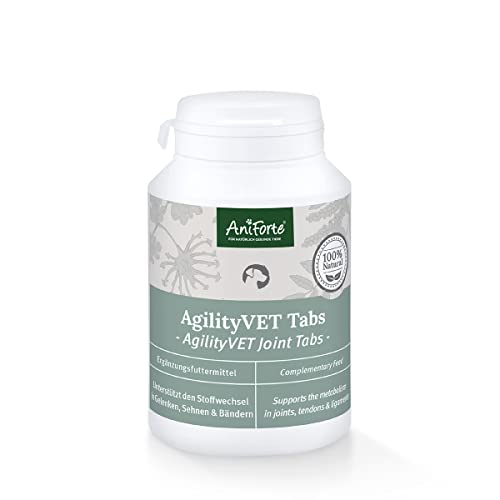 AniForte AgilityVET en Comprimidos para Perros. 120 Comprimidos. 100% Natural con Mejillón de Labios Verdes. Garra del Diablo, Colágeno, Glucosamina y Condroitina