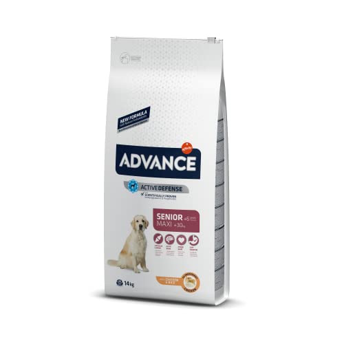 Advance Maxi Senior, Pienso para Perros Senior (+6 años) de Razas Grandes con Pollo, 14kg