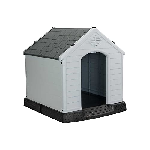 7H SEVEN HOUSE Caseta de Resina para Perros 7house | Caseta para Perros Pequeños | Dimensiones 66,5x73,6x69,5cm | Caseta de Plástico 100% Reciclable y Ecológico | Caseta Mascota Exterior e Interior