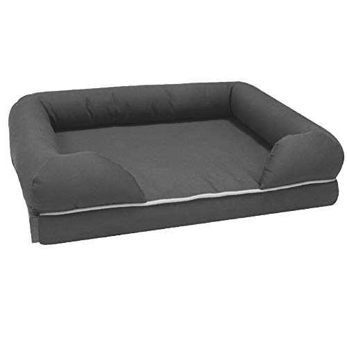 Croci Revenant Limitless - Caseta Para Perros De Interior De Tamaño Mediano 91X71 Cm - Cama Impermeable Para Perros De Espuma Viscoelástica Con Funda Extraíble Y Lavable (Gris, Tamaño M)