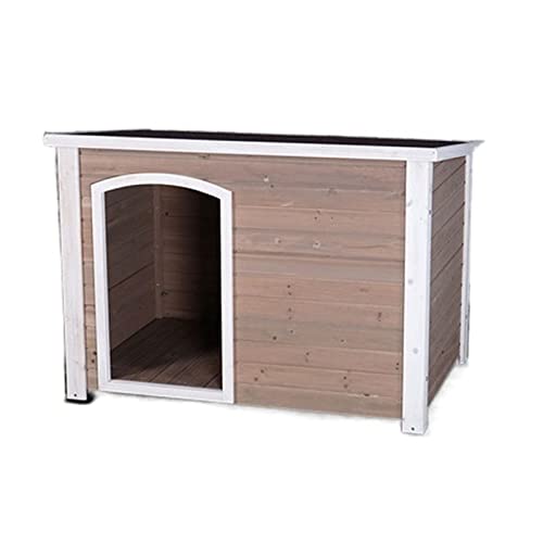 DYOSEN Casa de Madera for Perros, Jaula Impermeable for Exteriores, Jaula for Perros de Raza Grande, casa for Perros, samoyedos, Paquete de Perrera, Cortina de Puerta enviada por Correo