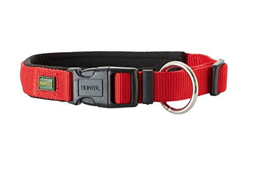 HUNTER Vario Plus - Collar de Neopreno, 30-35 cm, 20 mm, Rojo/Negro