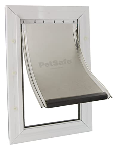 PetSafe Staywell, Puerta de Aluminio para Perros y Gatos, Puerta de Entrada y Salida, Gatera, Panel de Cierre Resistente Incluido, Aislante, Fácil de Instalar, XL: Máx. 100 kg