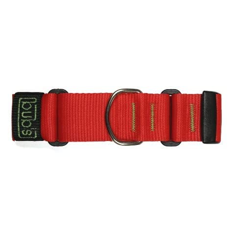 bub's Collar Martingale - Collar para Perro Grande/Mediano, antialérgico y Suave.Diseñado para Todo Tipo de Razas de Perro y Especialmente para Galgos(Comprobar tamaño: Cuello 26 a 45) Color Rojo