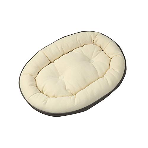 HONGBI Cama Perros Redonda Cojín Gatos Sofá para Perros,Cama Mascotas Calentito Gato Dormido Cama Pequeña Perro Cama,Gatito Cubierto Cama para Todas Las Estaciones Gris L:75 * 53cm