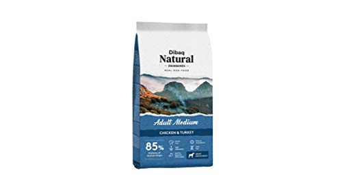 Dibaq Natural Moments Adult Medium. Alimento Natural para Perros Adultos de Raza Mediana de Pollo y Pavo. 15 Kg.