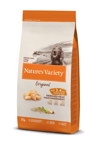 Nature's Variety Original, Pienso para Perros Adultos Medianos y grandes con Pollo deshuesado, 12kg