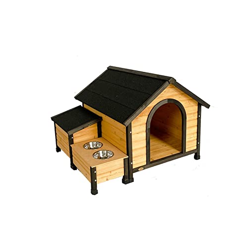 SISWIM Casa para mascotas Caseta para perros al aire libre Caseta para perros al aire libre Cama grande para perros Caseta para mascotas con caja de almacenamiento Casa para gatos