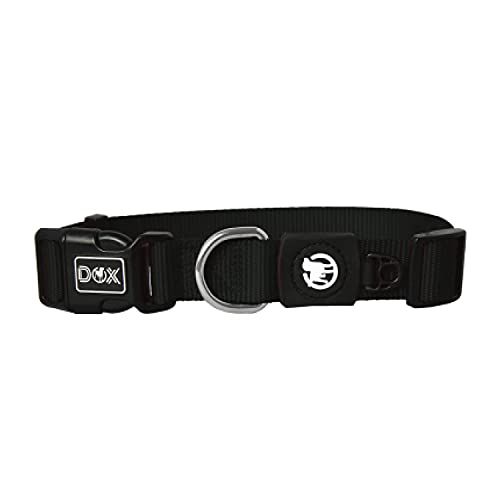 DDOXX Collar Perro Nylon, Ajustable | Muchos Colores & Tamaños | para Perros Pequeño, Mediano y Grande | Collares Accesorios Gato Cachorro | Negro, XS