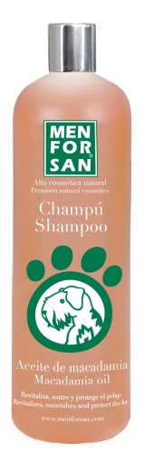 MENFORSAN Champú para Perros Aceite de Macadamia 1L, Nutre y abrillanta, Poder desenredante