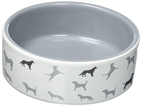 ARQUIVET Comedero o Bebedero de cerámica para Perros y Gatos - Cuenco para Mascotas - Recipiente Comida para Animales - Plato alimentador para Perros y Gatos - 12 cm