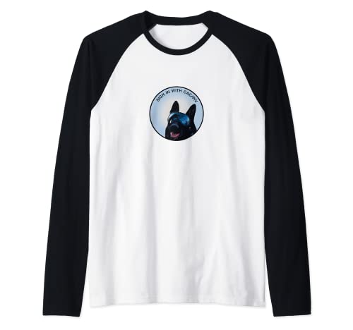 Perro Policía Militar Correo Electrónico CAC/PIV Camiseta Manga Raglan