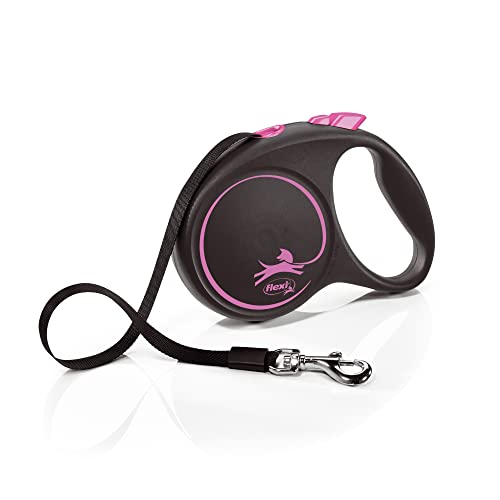 Correa Flexi Black Design L Cinta 5M Rosa