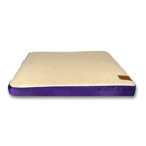 Cama para Perros Grandes/Medianos/Pequeños 80x60x8cm con Funda Extraíble Lavable Colchón Perro Antideslizante, lmpermeable y Transpirable Relleno de Fibra y Espuma (Modelo 1)