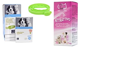 Collar Barrera al aceite de neem 75 cm para perros & attrattivo el aprendizaje Cachorros Perros y Gatos 25 ml