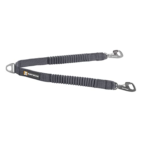 RUFFWEAR Correa Doble para Perro, Acoplador de Doble Pista, sin enredos, Cable de Doble Extremo Resistente para Perros, conexión de Correa de Dos Perros Premium para pasear a 2 Perros, Gris basalto