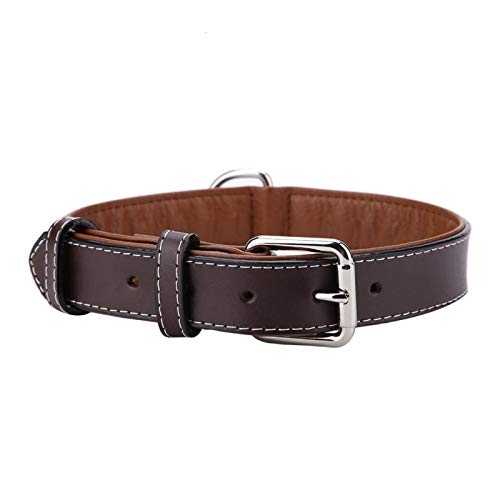 SALUTUYA Ajustable, Collar para Perros, Suministros para Mascotas Que evitan Que el Perro se Escape,(Brown, XL)