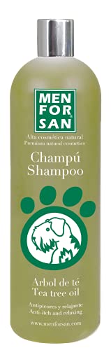 Menforsan Champú perros con árbol de te, Champú anti picores, Calma la piel