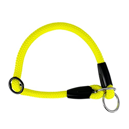 Collar Antitirones Perro. Collares Adiestramiento para Perros Pequeños, Medianos y Grandes. Nylon Redondo Resistente. Fábrica en España. Amarillo