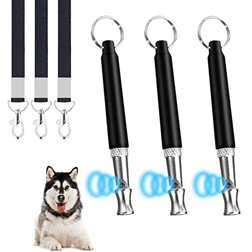 Silbato para Perros,3 silbatos ultrasónicos Profesionales,Accesorios para Perros Ajustables de Alta frecuencia,Silbato para Dejar de ladrar,Adecuado para el adiestramiento canino Moderno