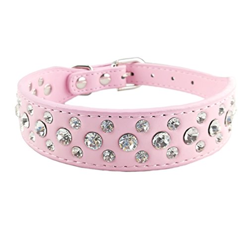 Newtensina Animales Collar Bling Collar de Cachorros Collar de Perro Lindo con Diamante para niñas