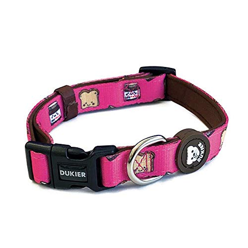 DUKIER - Collar para Perro, Regulable y Ajustable, Accesorio para Mascotas de Neopreno, Resistente, Diseño de Dogtella, Talla S