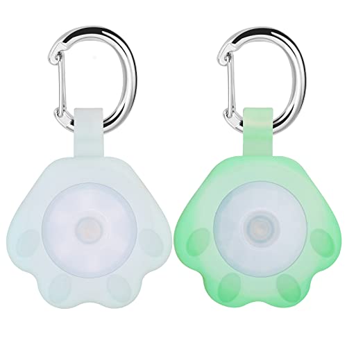 NOVKIN Paquete de 2 luces de collar de perro con carga USB, luz de collar de perro que cambia de color, luz de seguridad LED impermeable IP67 para perros (multicolor y verde)