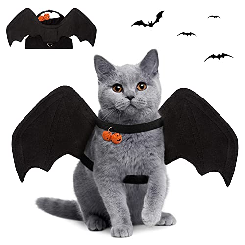 Murciélago Disfraz De Gato,Disfraz De Halloween del Gatos Perros,Disfraz de Gato para Halloween,Disfraz para Perro De Halloween,Disfraces Divertidos de Halloween para Mascotas,Mascota araña Ropa