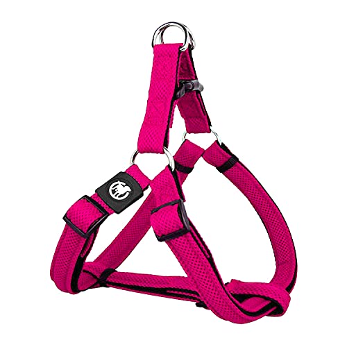 DDOXX Arnés Perro Step-In Air Mesh, Ajustable, Acolchado | Muchos Colores & Tamaños | para Perros Pequeño, Mediano y Grande | Accesorios Gato Cachorro | Rosado Pink, XS