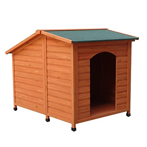 QXWJ Casa de Perros, con Porche de Madera de Madera de peatones de Madera, Perrera de Estilo, Muebles for Mascotas a Prueba de Agua Resistente al Tiempo, for pequeños Animales Grandes.