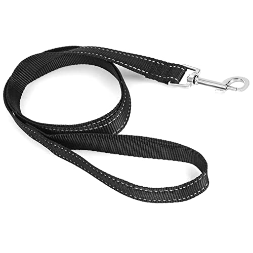 Cobee Correa reflectante para perro, correa de nailon resistente para perro, cuerda de entrenamiento duradera con cierres de metal para correas de paseo para perros (25 mm x 1.25 m)